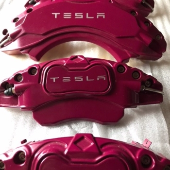 Zestaw 4 osłon zacisków hamulcowych TESLA Kompatybilny z akcesoriami Tesla model 3, 2017-2023 18/19-calowe osłony zac